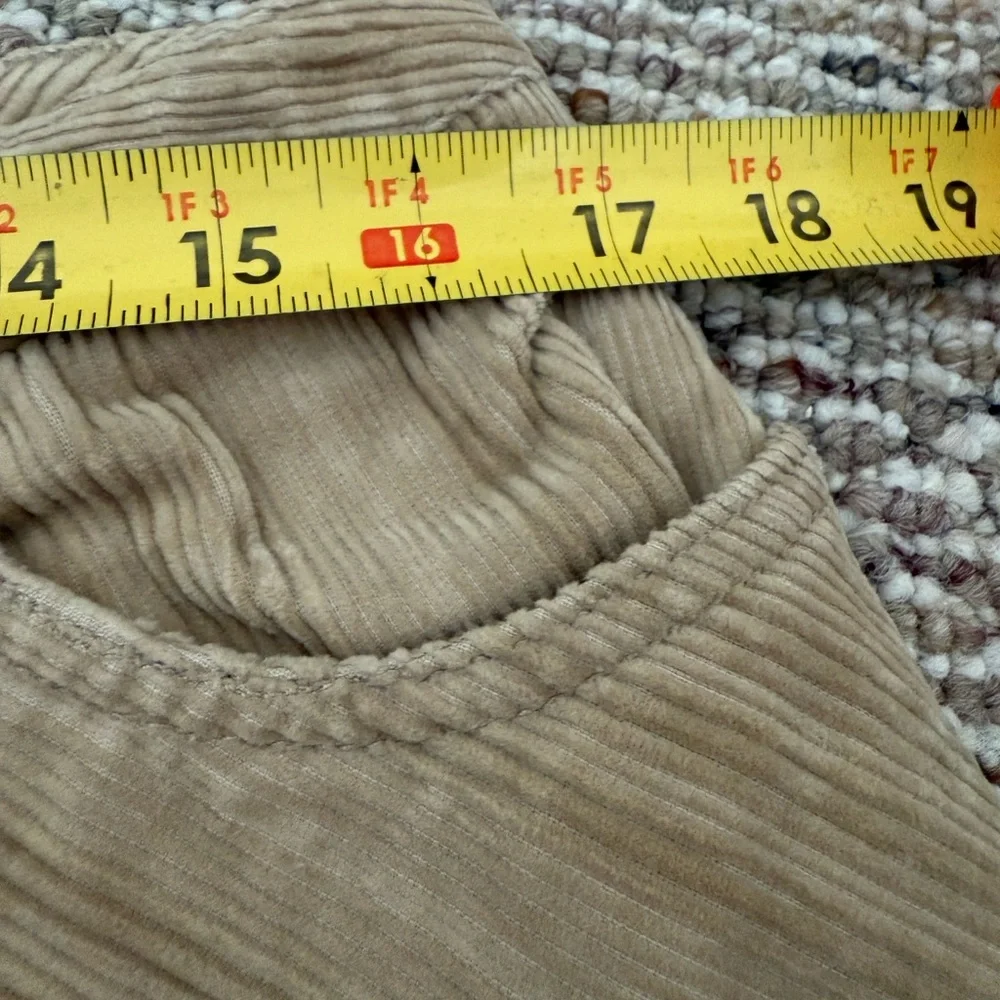 Tommy‎ Hilfiger Womens Tan Corduroy Skirt Size 8 Pockets Length at Knee